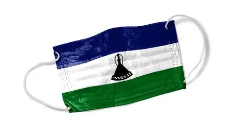 Face Mask with Lesotho Flag Foto stock