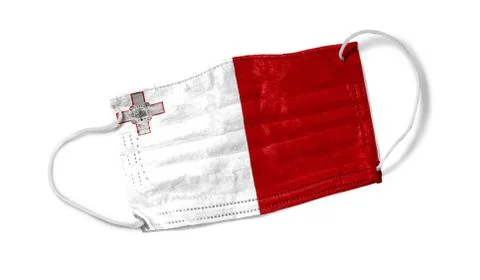 Face Mask with Malta Flag Foto stock