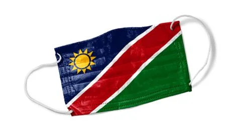 Face Mask with Namibia Flag Stock Photos