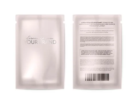 Face mask packaging cosmetic pack vector template Illustrazione stock