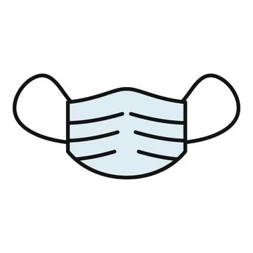 Face mask protecting from virus and pollution icon Stock Illustration