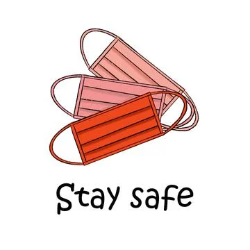 Face Mask Protection Stock Illustration