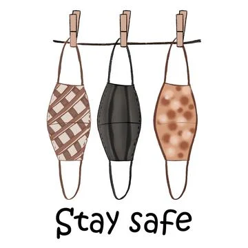 Face Mask Protection Stock Illustration