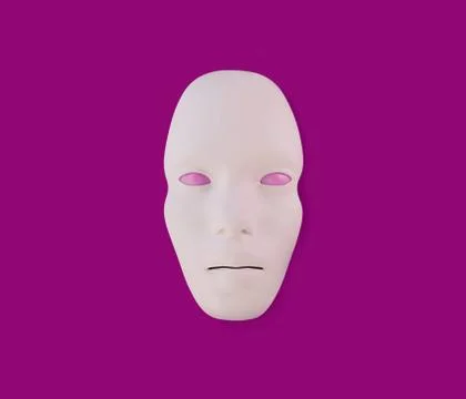 Face mask in purple surface Stock Illustration