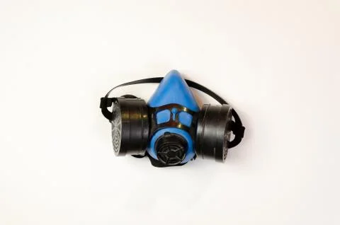 Face mask with replaceable filters protection against dirt, dust, virus on a  Stock Photos