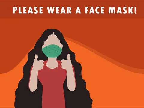 Face mask required sign. Protective measures against coronavirus COVID-19 Stock Illustration
