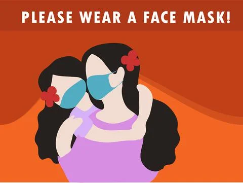 Face mask required sign. Protective measures against coronavirus COVID-19 Stock Illustration