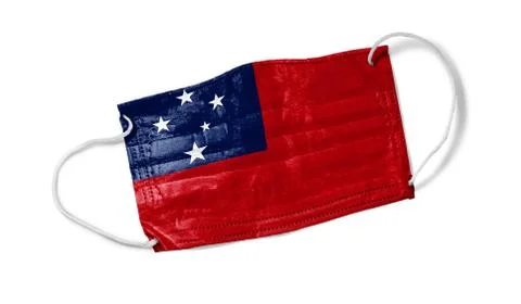 Face Mask with Samoa Flag Stock Photos