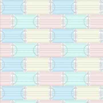 Face mask seamless pattern illustration Illustrazione stock
