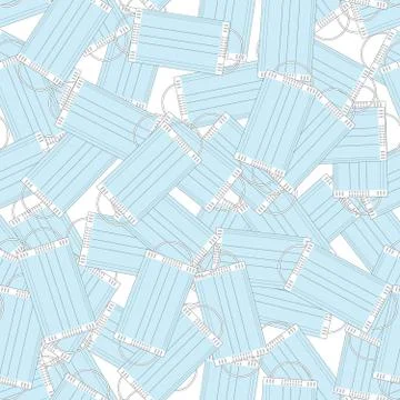 Face mask seamless pattern illustration Illustrazione stock