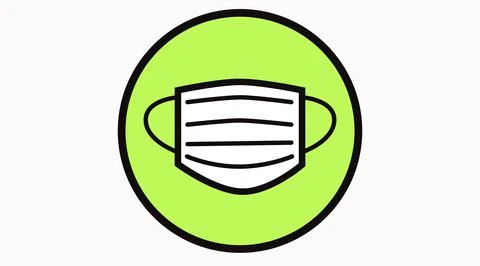 Face mask Sign. Stock Illustration