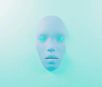 Face mask on the surface of the water Stock Illustration