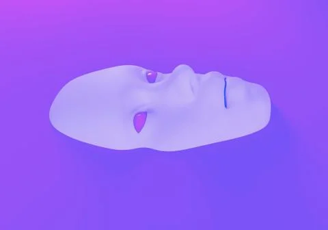 Face mask on the surface of the water Stock Illustration