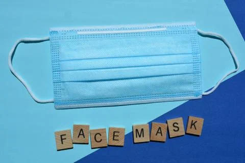 Face Mask, word and object Stock Photos