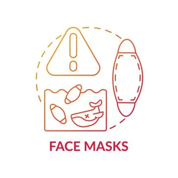 Face masks concept icon 스톡 일러스트
