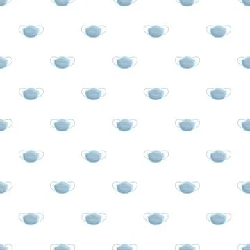 Face masks creating seamless pattern for protection Stock Illustration