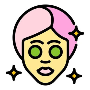 Face massage icon vector flat Stock Illustration