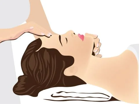 Face massage Stock Illustration