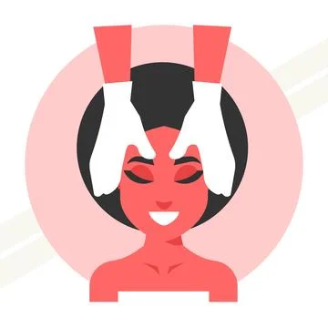 Face-massage Stock Illustration