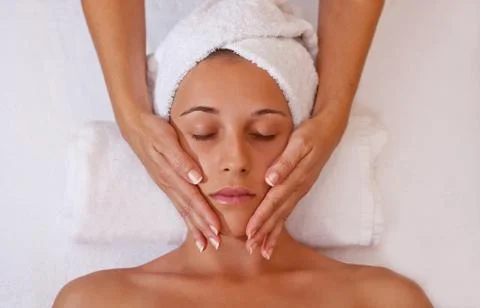 Face massage Stock Photos