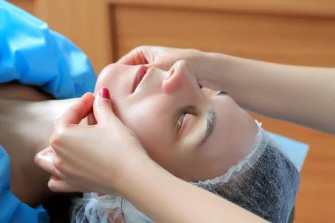 Face massage Stock Photos