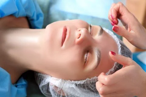 Face massage Stock Photos