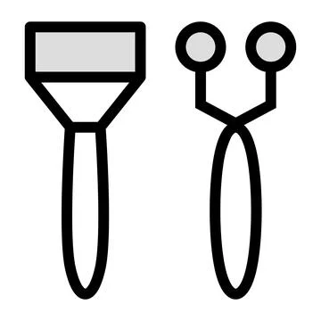 Face Massage tool flat icon Stock Illustration