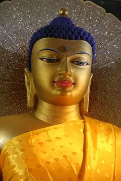 Face of The Merciful Buddha, India. Stock Photos