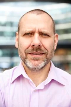 Face of middle-aged man Stock Photos