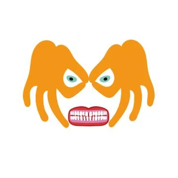 Face of a monster Stock Illustration