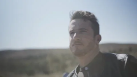 Face of the motorcyclist Stock-Footage 264120742