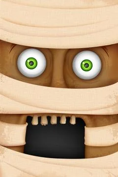Face of Mummy Stock Illustration