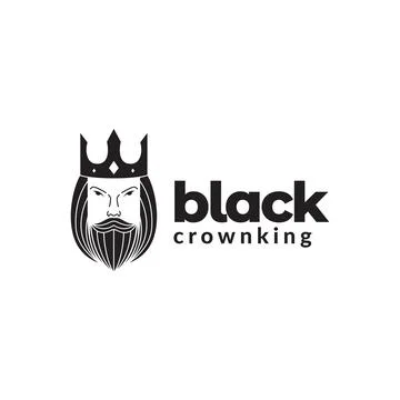 Face old man king long beard logo design, vector graphic symbol icon illust.. Illustrazione stock