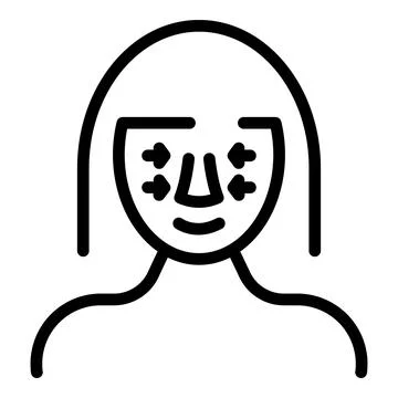Face operation icon outline vector. Open anatomy Stock Illustration