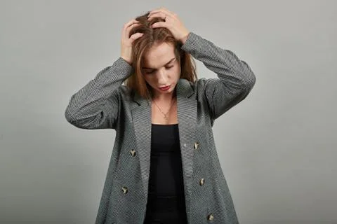 Face palm, disappointed slapping head due to mistake, oversight or epic fail Foto stock