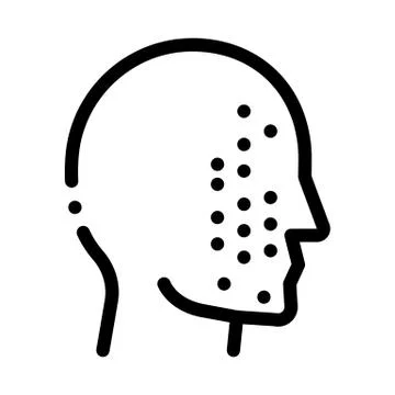 Face Part Scan Icon Vector Outline Illustration Stock Illustration
