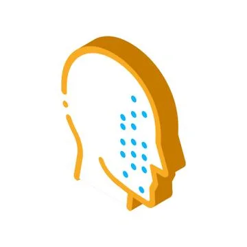 Face Part Scan isometric icon vector illustration 스톡 일러스트