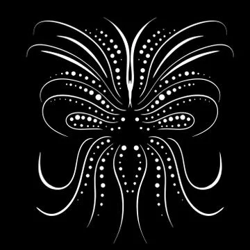 A face like pattern of stars and lines Illustrazione stock