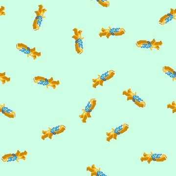 Face pen character isometric icon seamless pattern Stock Illustration