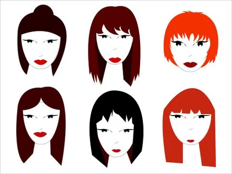 Face people sketch Crowd of funny peoples Stock Illustration