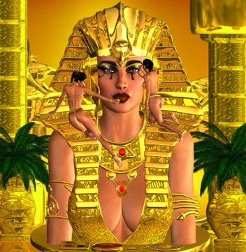 Face Of The Pharaoh Queen Stock Illustration