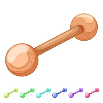 Face piercing ring cartoon vector graphic Stock Illustration