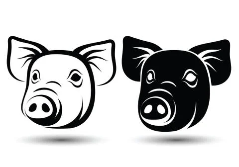 Face Pig Stock Illustration