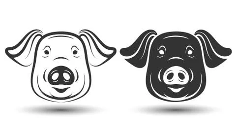 Face pig Stock Illustration