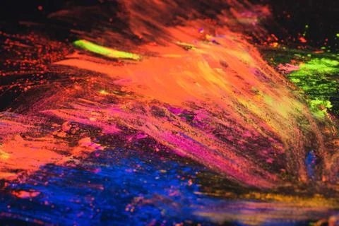 Face powder on a black background, abstract Foto stock
