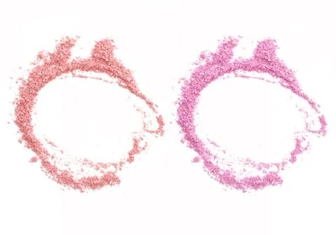 Face Powder in circle form isolate on white. Stock Photos