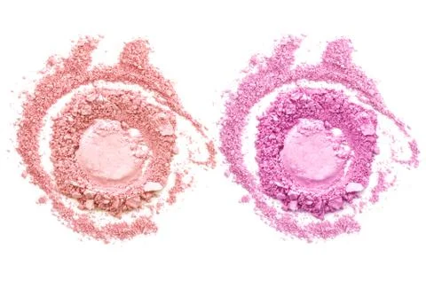 Face Powder in circle form isolate on white. Stock Photos