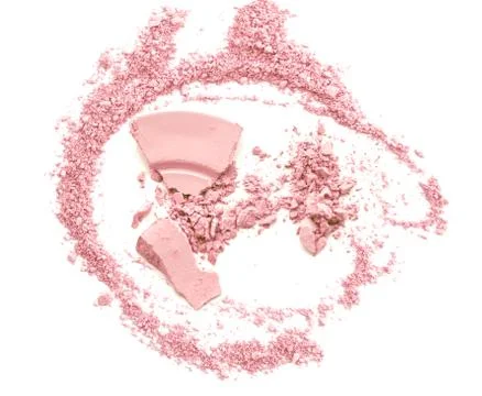 Face Powder in circle form isolate on white. Stock Photos