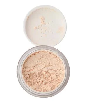 Face powder isolated on white Stock Photos