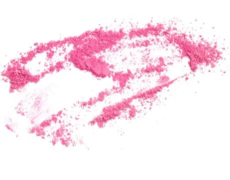 Face powder on white background. Stock Photos